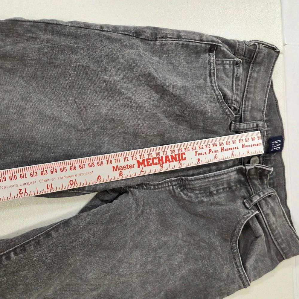Gap Kids Boys Gray Acid Wash Stretch Slim Straight Denim Jeans Size 10 Regular